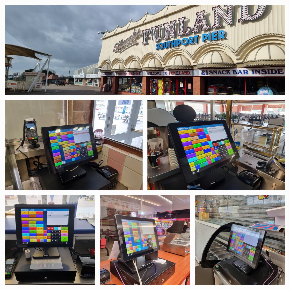 SteveRRCR's tweet photo. Installing 5 x #samtouch #epos units with integrated @Paymentsense terminals @ silcocksleisure #southport ready for opening season. https://t.co/QuJwABsQwM