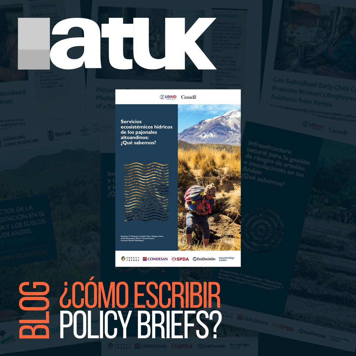 ATUK_ce's tweet photo. ¿Sabes qué es un #PolicyBrief?
Descubre cuales son los pasos que involucran la creación de estas importantes herramientas en nuestro #BlogATUK.
Link del blog: https://t.co/k1hb69w69V https://t.co/cBdugXO5l6