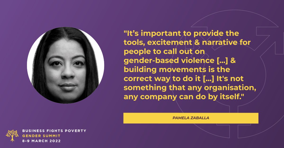 FightPoverty's tweet photo. .@pamela_zaballa @NOMOREorg: "It’s important to provide the tools, excitement &amp; narrative for people to call out on #GenderBasedViolence [...] &amp; building movements is the correct way to do it [...] It's not something that any organisation, any company can do by itself." #BFP_Live https://t.co/XwLkirO2g7