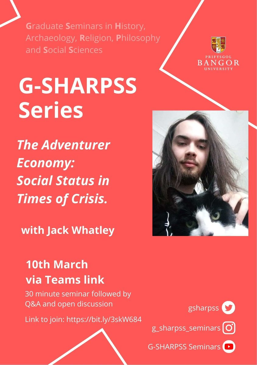 gsharpss's tweet photo. TOMORROW, 10th Mar, at 6pm 🐱🐈

Join us as we hear Jack Whatley (and Badger) give a seminar on 'The Adventurer Economy'!

Open &amp; free to all!
Seminar Teams link: https://t.co/JlUBrzShcD 

#economic #crisis #adventure #Badgers https://t.co/H560HkXARg