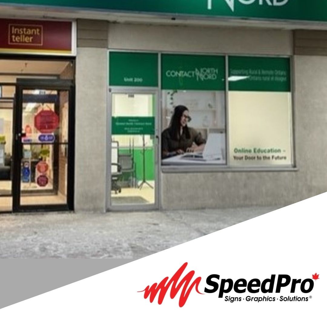 SpeedproOttawa's tweet photo. Window graphics can provide useful information for your clients and they add a great aesthetic to your business. Contact us at 613-695-6661 or brigitte@speedpro.com. #ottawa #speedpro #signage #vehiclewraps #billboards #graphicdesign #backlitsigns #aframes #privacyfilm #banners https://t.co/qiP8jf5GF4