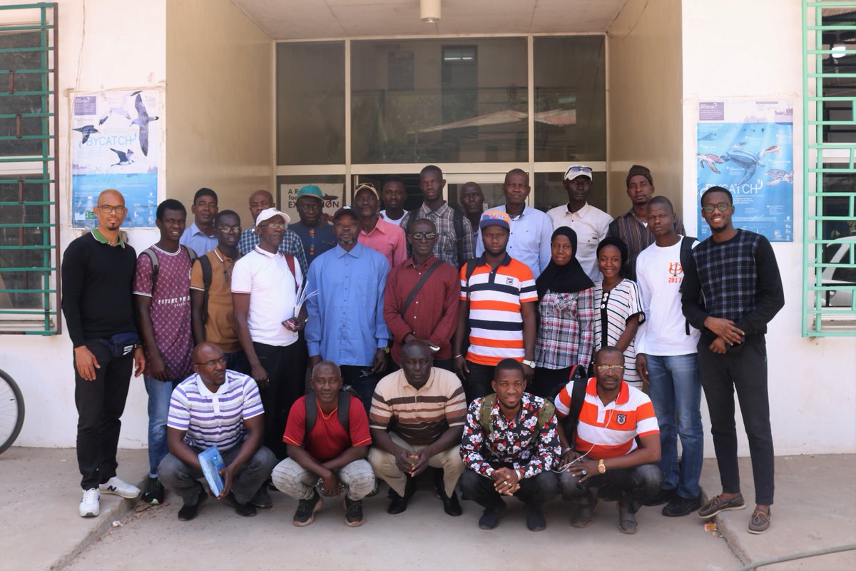BirdLifeAfrica's tweet photo. ✅ 40 fisheries observers, 3 staff from the Vessel Monitoring System unit + 1 statistical data manager were trained last week in the Gambia on protocols for collecting data on the incidental catches of seabirds 🐦 and sea turtles 🐢 in industrial fisheries. 

@MavaFdn #bycatch https://t.co/NgHOX4s5uP