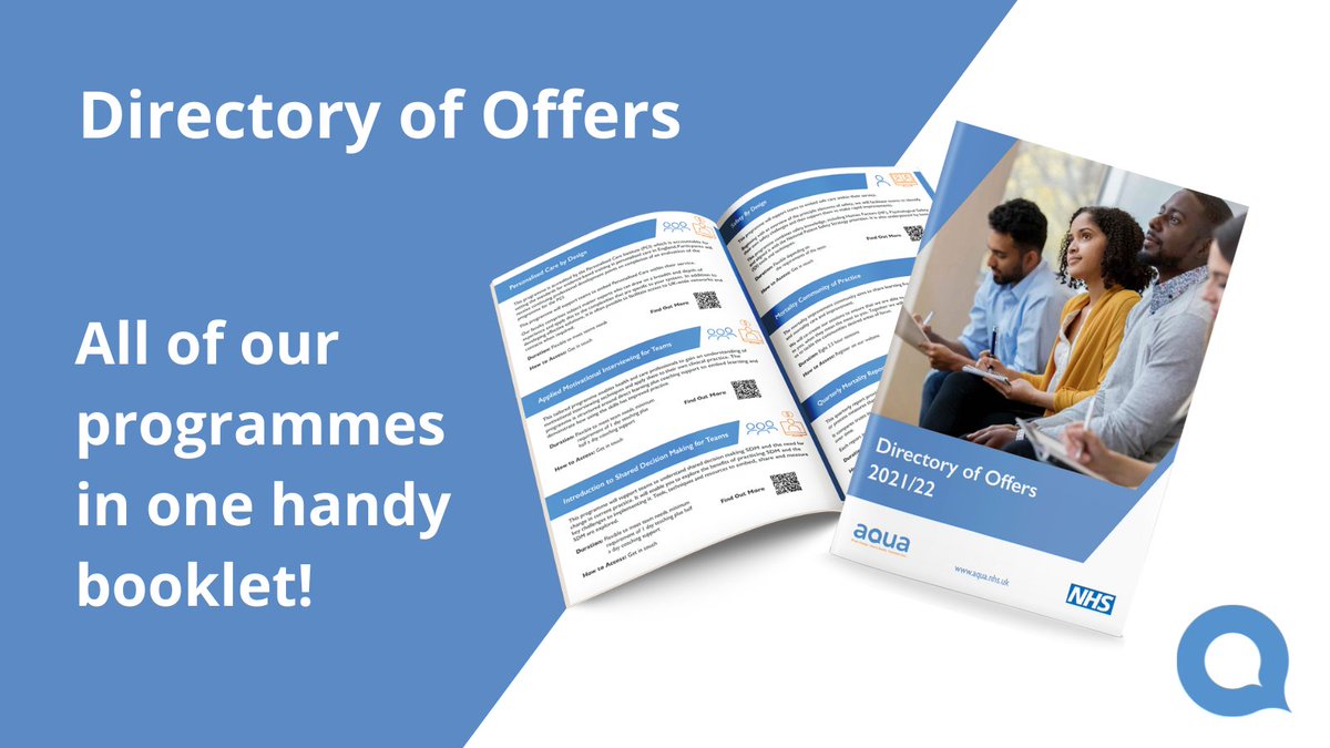 Aqua_NHS's tweet photo. Have you browsed our Directory of Offers yet? 📚

If you're looking for more information on our programmes, then it is an ideal place to start! 

✔️https://t.co/JtdnD33e0e https://t.co/G75MXoNNNj
