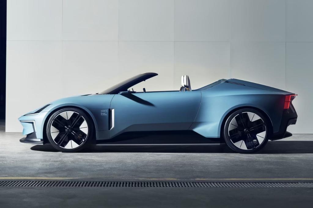 TheRefineryLtd's tweet photo. Polestar O2 coming soon? Not sure I understand the attraction of a built-in drone, but the design of this EV looks exceptional. https://t.co/tt9qg9JXRy