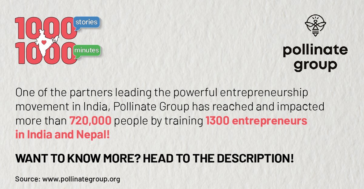 GAMEIndia2's tweet photo. Partners from all over India have come together to be part of the #entrepreneurship movement.
@PollinateEnergy's award-winning empowerment model has trained hundreds of entrepreneurs.
Share entrepreneur stories: https://t.co/OFTjbdjtVi
#1000stories1000minutes #EntrepreNATION https://t.co/sZd0FTji6q