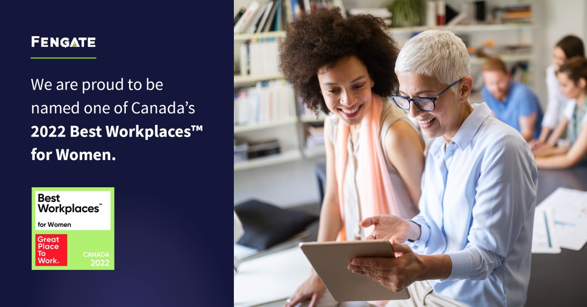 Fengate's tweet photo. We're honoured to have been named by Great Place to Work® as one of Canada's 2022 Best Workplaces™ for Women. This recognition is a testament to our firm's ongoing commitments to equity, belonging, inclusion and diversity where women are valued and celebrated. #BreakTheBias https://t.co/M0IReuqJs4