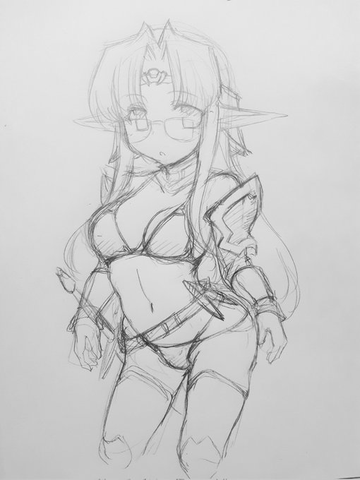 ちうわけでこないだのを元にビキニアーマーエネミア(うちのこ)。
元来「美しくて強い女性」の表現だと思うけどなあ。(だから男のような武骨な重装備は要らないのです) 