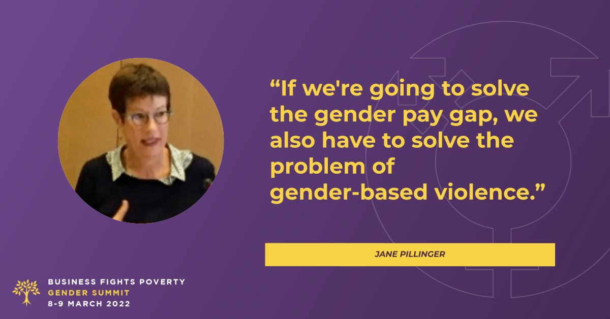 FightPoverty's tweet photo. “If we're going to solve the gender pay gap, we also have to solve the problem of #GenderBasedViolence.” - @JanePillinger @OpenUniversity

#BFP_Live #BizForEquity https://t.co/pWK95MTOgK