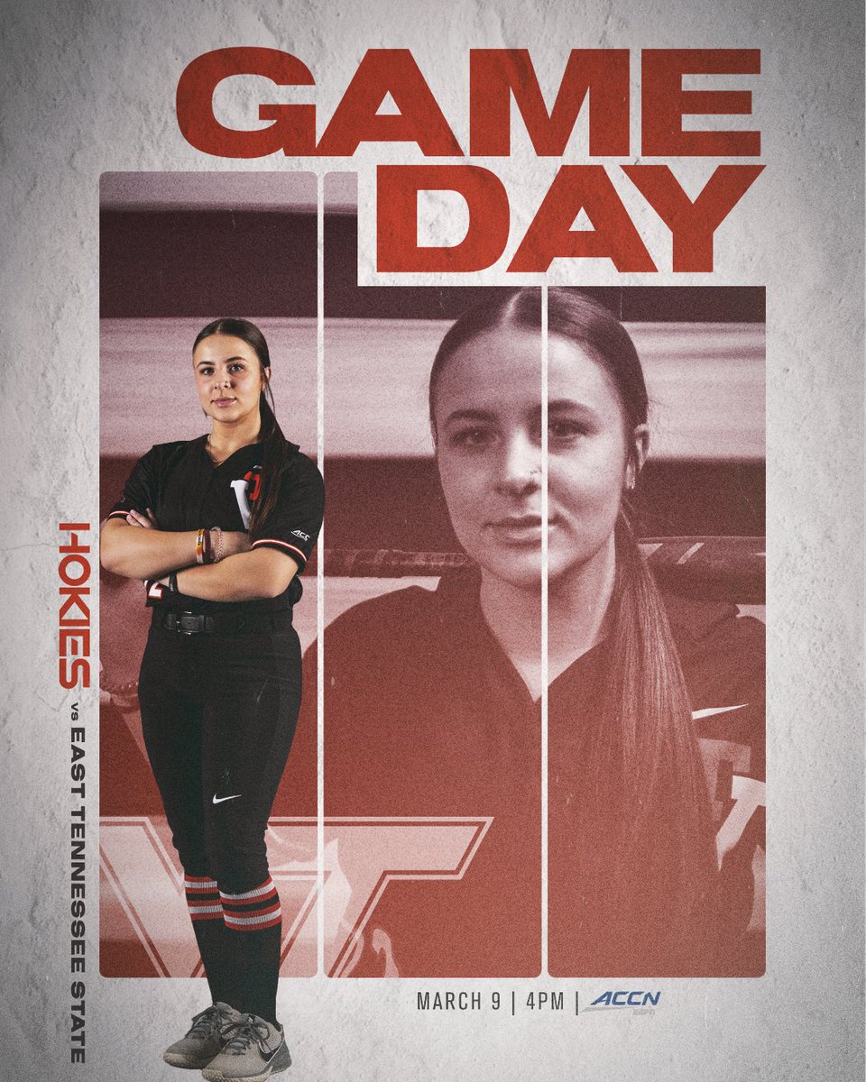 HokiesSoftball's tweet photo. Home opener 🏠
🆚 East Tennessee State
📍Blacksburg, Va.
⌚️ 4 PM
📊 https://t.co/jWyb76twcd
📺 https://t.co/QUjC3i43iv https://t.co/7whYG6QNJQ