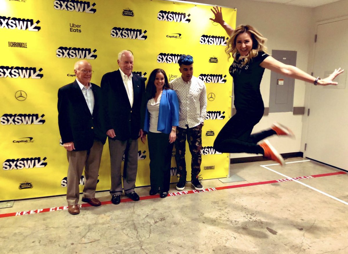 #OTD in 2019 I put together an #Apollo50th panel at #SXSW. Apollo 15 astronaut Al Worden was the star of the show. My friend Bobak Ferdowsi moderated the discussion with him, Apollo Flight Director Gerry Griffin and Program Manager Lara Kearney. 
#mygiantleap