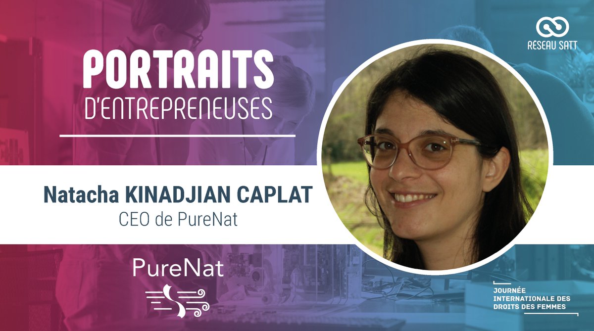 ReseauSATT's tweet photo. [PORTRAITS #Entrepreneuses 🚀]

👉 Natacha KINADJIAN CAPLAT, CEO de #PureNat

#PureNat développe des nouveaux produits de purification d'air performants en conditions réelles, durables et adaptables à des objets du quotidien.

#JournéeDesFemmes #8mars @ReseauSATT @SATTaquitaine https://t.co/n9u2iAZnOj