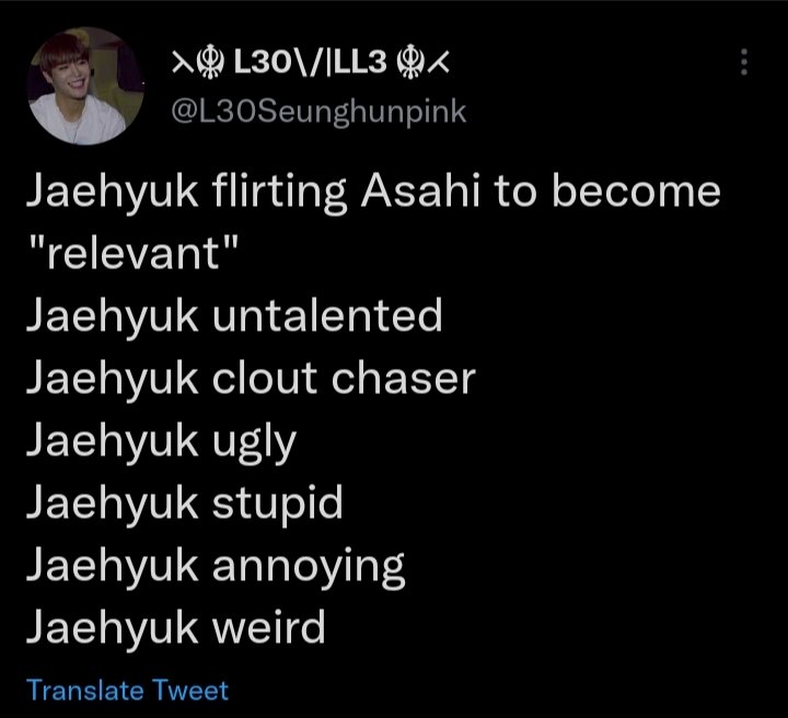 yjhprotection's tweet photo. 📢 TEUMES AND JAENGELS
This user is throwing hates to Jaehyuk. Please help us:

1. Tap REPORT
2. Select Abusive or hateful
3. Select disrespectful or offensive
4. Block the account and tap "done"

🚫 DO NOT INTERACT 🚫
https://t.co/oQtZ66AAqn https://t.co/fL5Yyyt9xv
