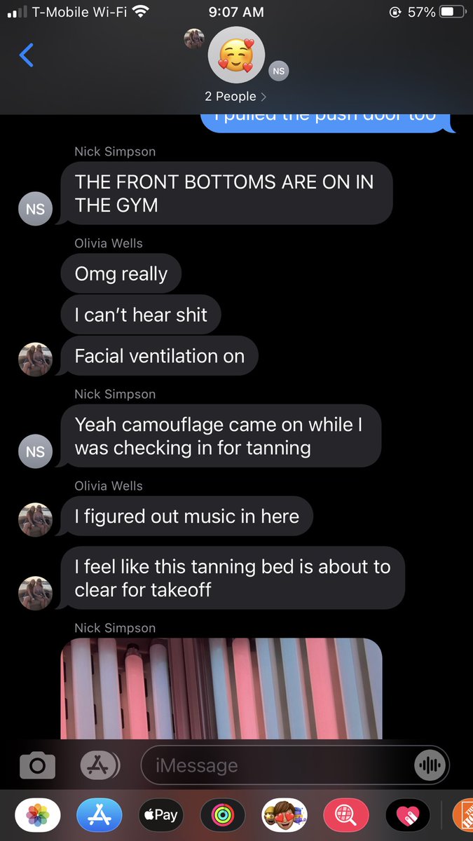 I have zero motivation to go to gym but tanning and my bffs are one of them and so are texts like these 😭❤️