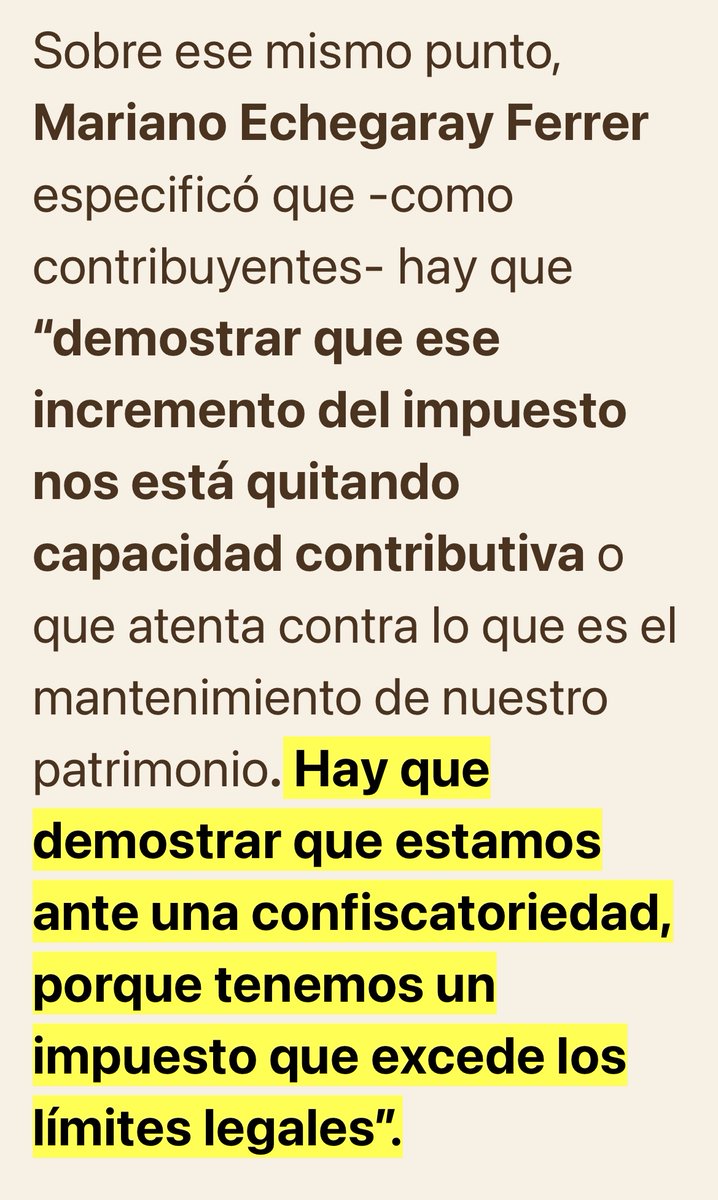 echegarayferrer's tweet photo. ¿Hay posibilidades de no pagar 
#BienesPersonales como consecuencia del revalúo de inmuebles ?
Mariano @MarianoEcheg en @infobae 
“Hay que
demostrar q estamos
ante una confiscatoriedad,
porque tenemos un
impuesto que excede los
límites legales".
Agradecemos la nota a @solnarosky https://t.co/vbCHb4BuO8