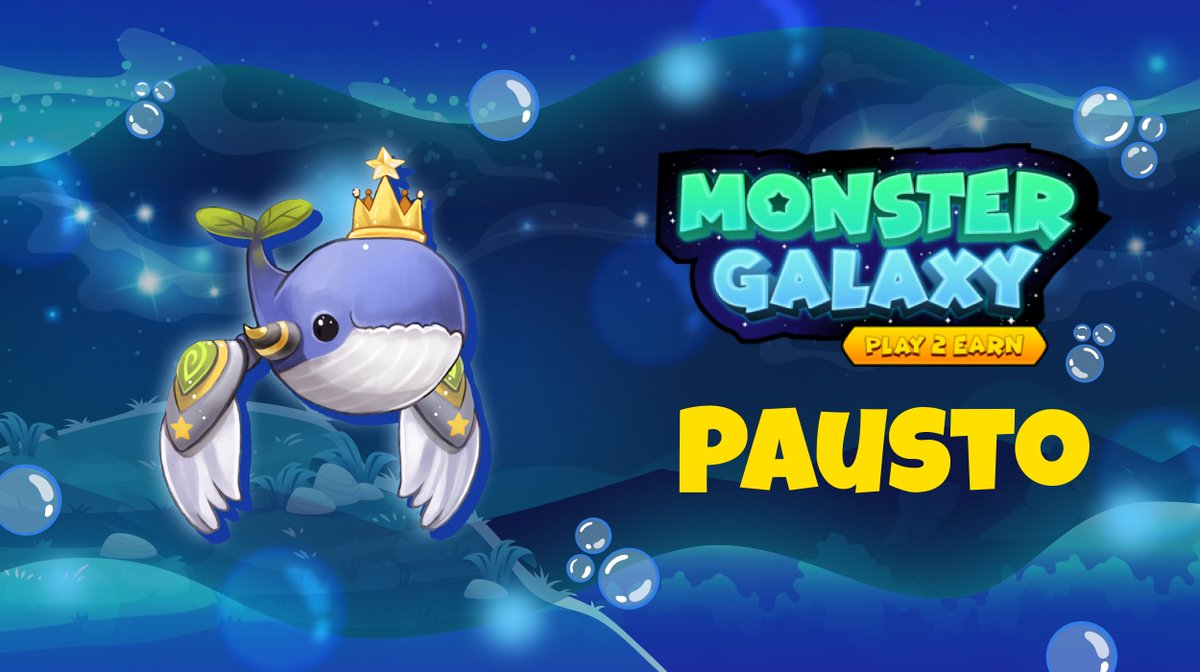 MonsterGalaxy21's tweet photo. Hey, #MOGA Tamers!
It's exciting to meet new friends…🤝But don't forget about past favorites!
💙Get ready for the return of beloved Moga like… Pausto! 🐳 King of the🌊 &amp;🌫...He swims like a fish 🐠 &amp; flies like a bird 🦅! 
Are you a fan of Pausto? Tell us!👇
#PlayToEarn #NFTs https://t.co/C3XLYqu6tz