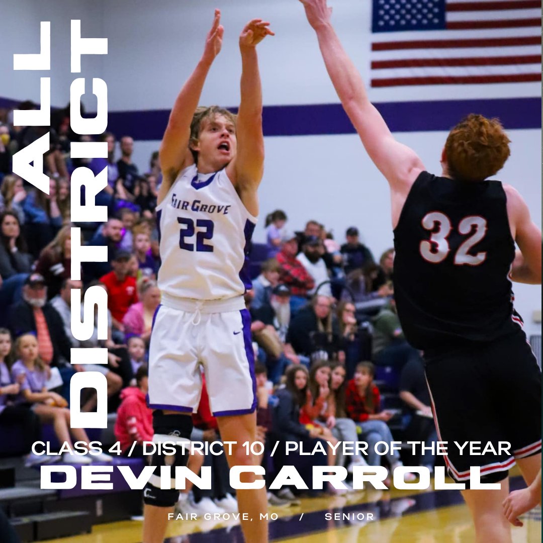 Congrats <a href="/22_dcarroll_/">Devin Carroll</a> on being voted the Class 4 District 10 Player of the Year. Great honor!