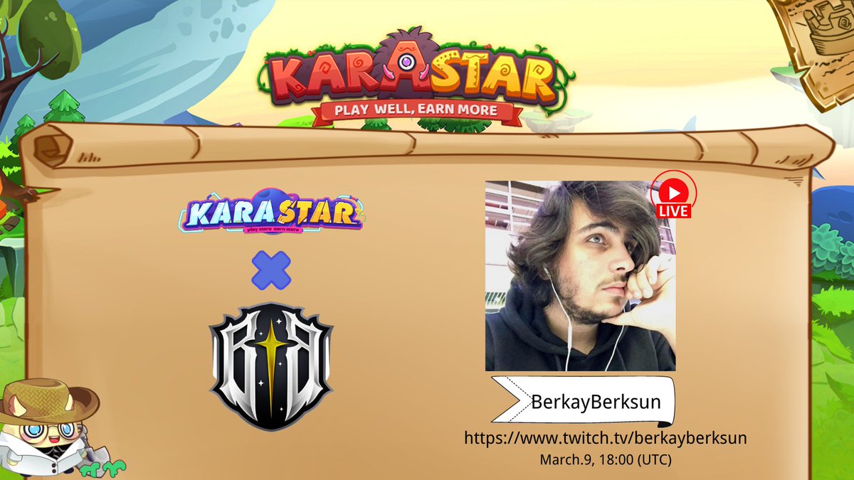 karastargamefi's tweet photo. 💥KARASTAR -- LIVE EVENT COMING SOON!
☺️Shout out to @BerkayBerksun 
☺️KARASTAR, ONE GAME WITH 2 MODES TO PLAY!
💥ALL IN ONE, ONE FOR ALL!
🍻He will send rewards to the audiences!
https://t.co/fcH67Jubjs
March.9, 18:00 (UTC)
RT&amp;CMT&amp;Join the event! https://t.co/cjhJH3IV8y