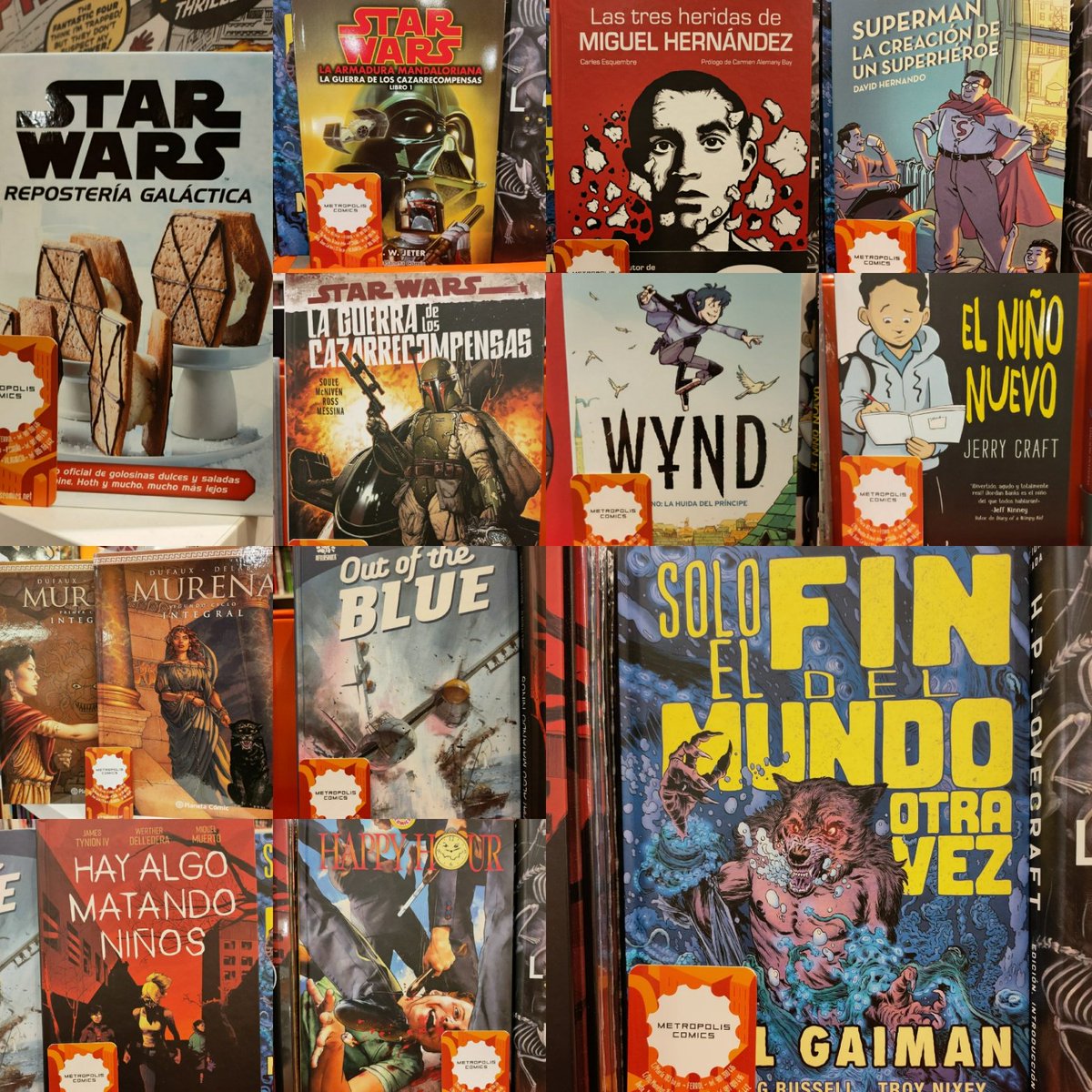 metropol_comics's tweet photo. #Murena no venía sola, las novedades de Planeta Cómic ya están en nuestras estanterías .#StarWars, #Outoftheblue, #Elniñonuevo, #MiguelHernández, #Wynd, #Soloelfindelmundo y más títulos a punto para haceros con ellos 😃. https://t.co/N0Xn4p4I8B