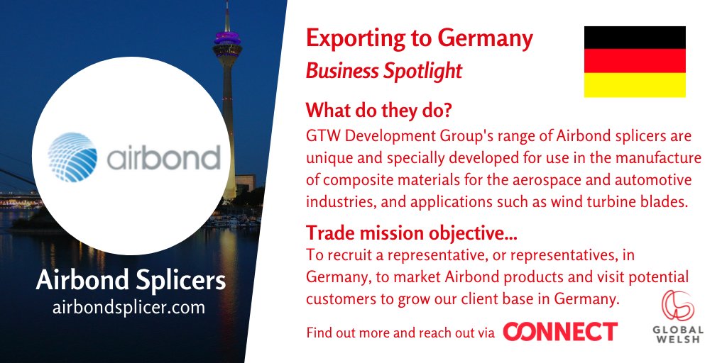 GlobalWelsh's tweet photo. π¦ Exporting to Germany Spotlight π¦
Based in Pontypool, Airbond provides solutions for all yarn splicing needs, especially new composite applications.
Connect >> https://t.co/msrTcj0s96
#WelshBusiness #WelshExport #GermanyTrade #UKTrade #Export #Splicers https://t.co/lwtnW6OlY0