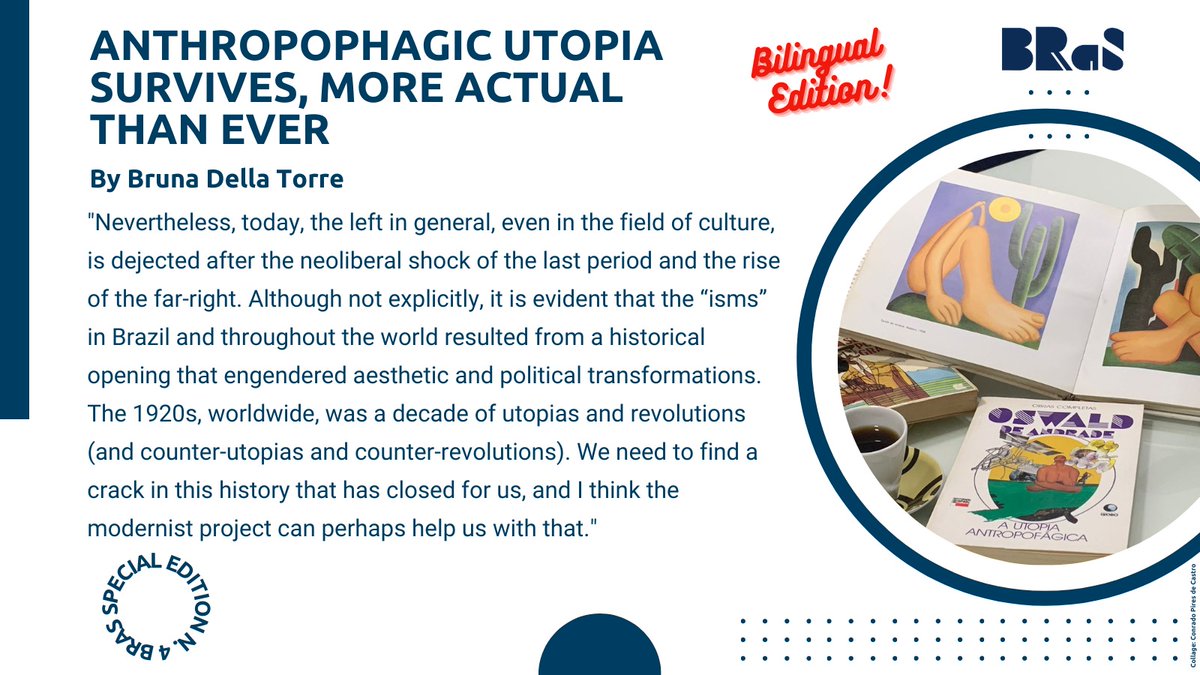 BRaS_Studies's tweet photo. The 3rd text of the #BRaSBlog 's SE N.4 about the #WeekofModernArt is on! Today Bruna Della Torre (@CAPASHeidelberg @UniHeidelberg @unicampoficial) wrote about
#MovementModernism #Anthropophagy #Aesthetic #PoliticalForms #SocialForms
Check it out!
https://t.co/CDFwtuOkIZ https://t.co/C38iniKYRQ