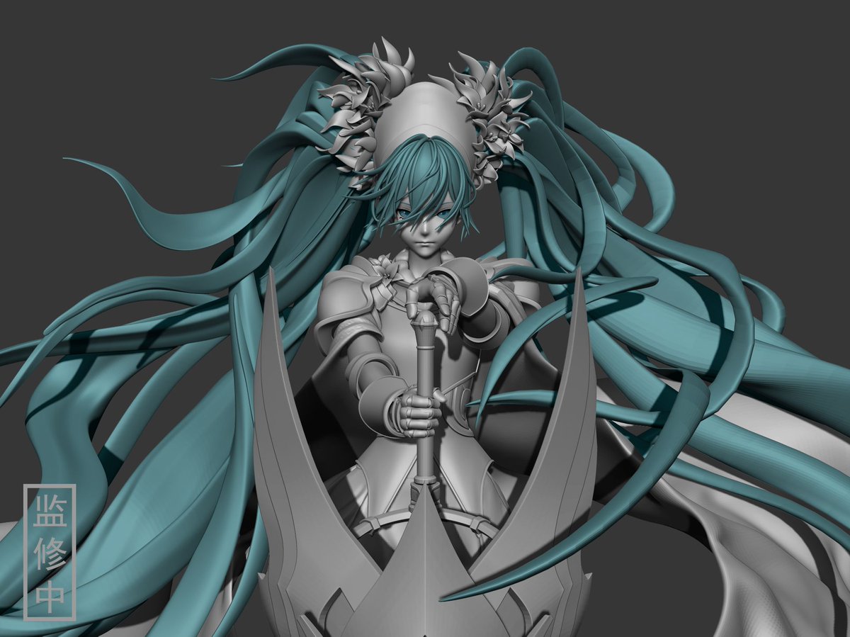 Taicoonofficial's tweet photo. 初音ミク Knight ver.

原画デザインの@Nine_819 八雲玖先生設定の補充をサポートしていただいたおかげて、「初音ミク Knight ver.」は最終調整の段階に入りました。
#zbrush #ミクの日 #初音ミク https://t.co/CQ2bfvlMXh