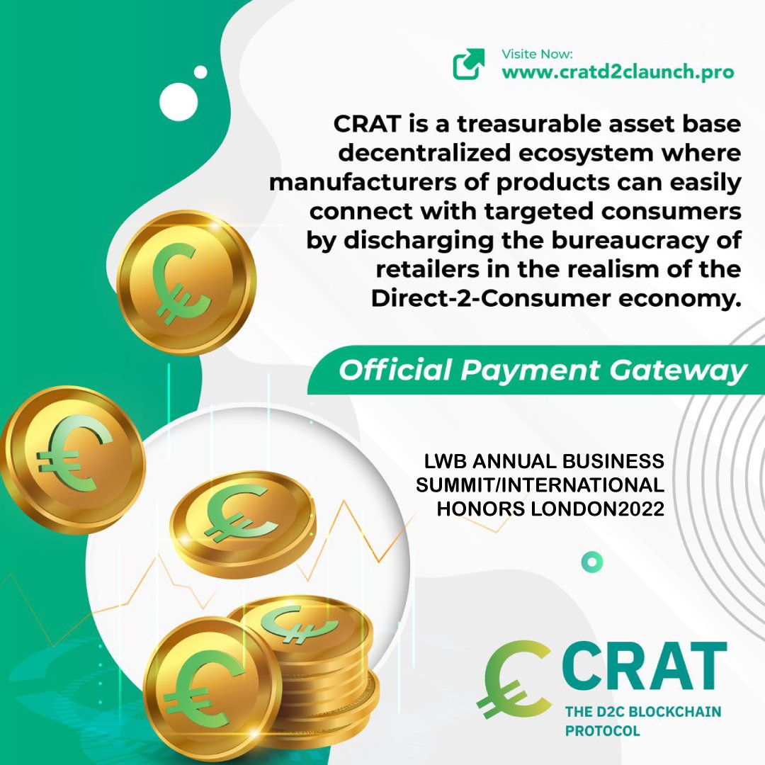 CratD2C's tweet photo. #CRAT #CRATToken #CratD2C #e-commerce #DeFi https://t.co/k9n678KTZR