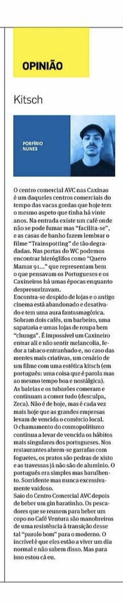 A minha primeira crónica no Terras do Ave