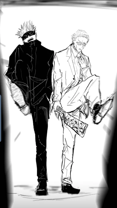 #呪術廻戦

五「オラオラー隠れてないで出てこいよー、早くしないと定時過ぎちゃうよ?ナナミン、プチキレちゃうぞ?お?」
七「プチって全然怖くないですね。というか定時はとっくに過ぎてますよ……はぁ、ほんと労働はクソ」 