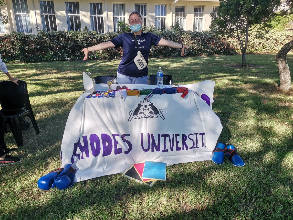 Come find us on Steve Biko lawns, at <a href="/Rhodes_Uni/">Rhodes University</a>, from 4 to 8 pm, for #sports #signup today 💪 Find out more about #Taekwondo 🥋 and why not #jointheclub 🤩