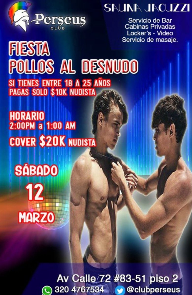 Cityin_com_co's tweet photo. Fiesta con Pollos en @ClubPerseus #bogotagay #bogotadiversa #cityin #streppers https://t.co/saXEtln0Im