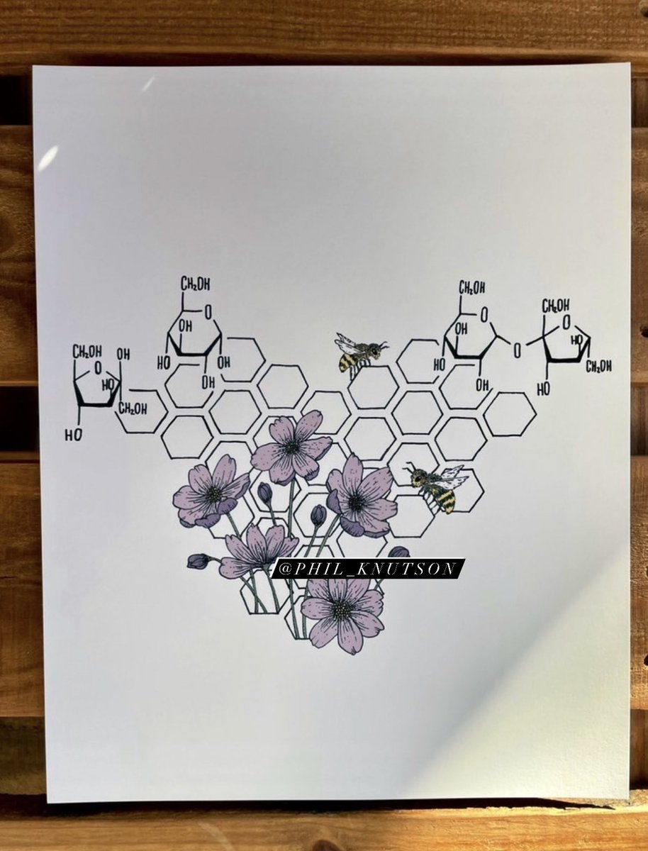 Phil_Knutson's tweet photo. It costs you $0 to retweet my art. Aaaand it might help me raise money for a ring. 💍👰‍♀️😅 #chemtwitter #sciart #art https://t.co/6QJLZc222J