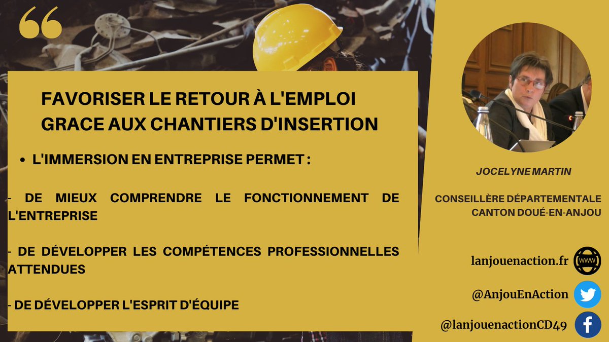 AnjouEnAction's tweet photo. RSA : "Proposer des offres d'insertion adaptées et efficaces pour un retour vers l'emploi !" Retrouvez l'intervention de @jocelyne martin #directcd49 https://t.co/cepGhCZL2g