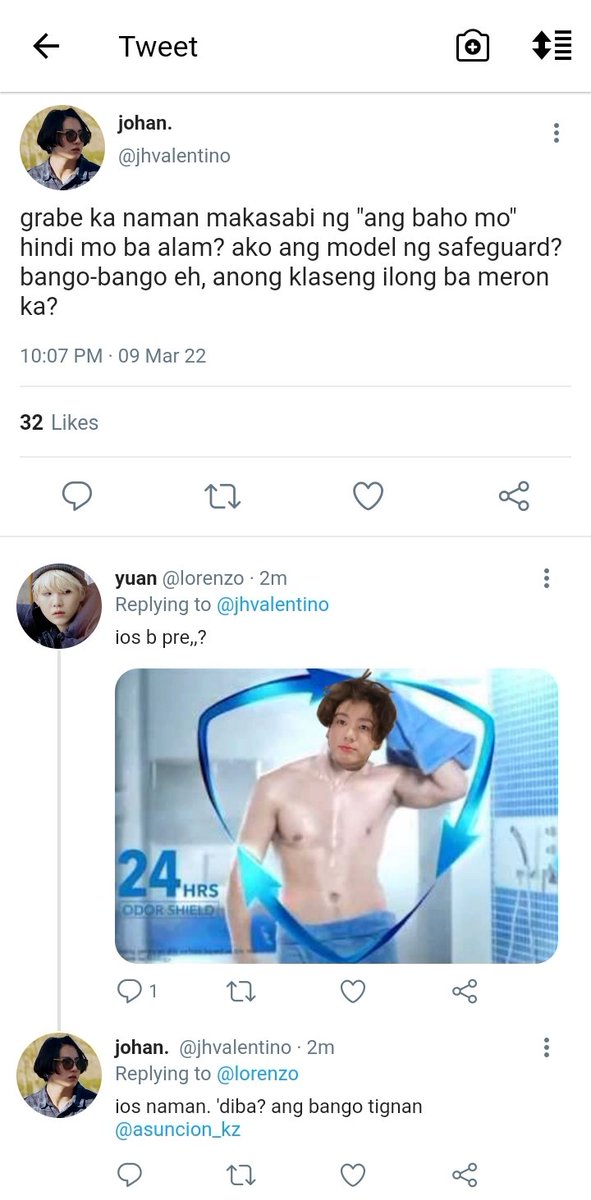 luvbunvk7's tweet photo. HALAGA
— a filo #taekookau

Kenzie Thaniel (th) accidentally met Johan Jared (jk) a gangster guy with a lots of tattoos and likes to drink at the bar.

"Demonyo sa labas, Anghel sa bahay."
"Haharanahin kita gamit walis tambo namin" https://t.co/CQIxiCLPQn