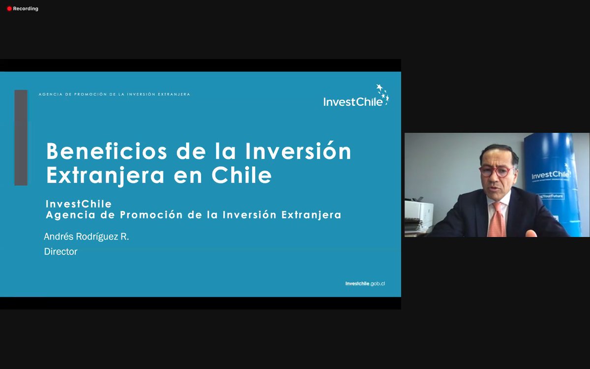 InvestChile's tweet photo. WEBINAR 🌎 | El director de InvestChile, @arodriguezrowe, participó hoy junto al subsecretario @rodrigoyanezb y la jefa de la División de Inversiones de la OCDE, @AnaNovik2, en el webinar 'Inversión Extranjera en Chile: Evaluación sobre impactos de la inversión sostenible'. >> https://t.co/TsbjHaO6Gk