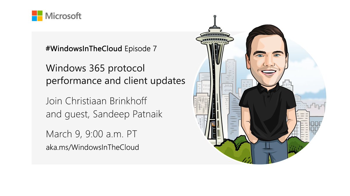 MSWindowsITPro's tweet image. 📢Today (3/9): Dive deep into #Windows365 performance and how to optimize end user #CloudPC connections. Join @sandeeppatnaik and @Brinkhoff_C live at 9AM PT: aka.ms/WindowsInTheCl…

#WindowsInTheCloud #Windows #Windows11 #Windows10 #HybridWork