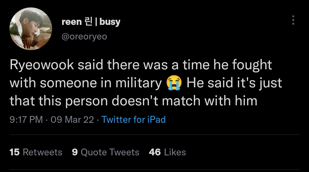 duckteukxx's tweet photo. Three ELF-translator said different things about ryeowook but it's all about fight 😭😭😭😭 
It's @9ryeong9 the little fighter now https://t.co/0eKqhpokPn