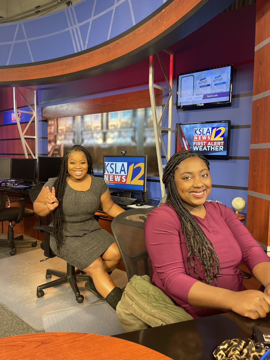 Can I gush for a minute? Can we just take a moment to appreciate the representation in this picture? On the heels of International Women’s Day I am happy to work at <a href="/KSLA/">KSLA News 12</a>, which has diversity in front of and behind the camera, and in management. 🙏🏽🤍 <a href="/JessMooreWX/">Jessica Moore</a>