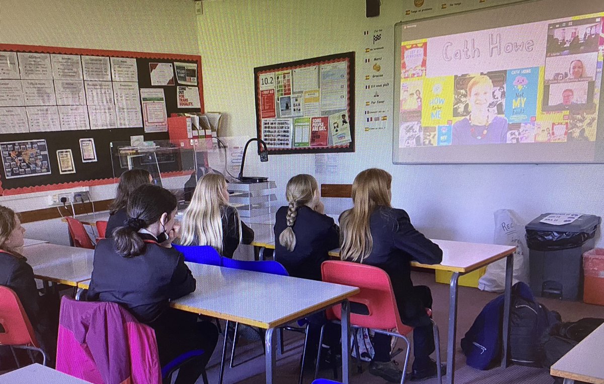 KibMeadAcad's tweet photo. Some of our Year 7’s took part in @Reading_Rampage today, where they enjoyed a virtual talk from @cath_howe and got to ask her some questions 📚@KmaLibrary #reading #readingrampage https://t.co/4bSYRoJ3Ql