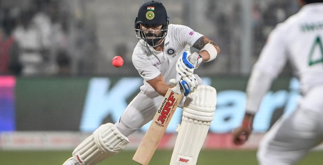 AvniJain2006's tweet photo. Virat Kohli is the only Indian batsman with a pink-ball Test hundred #KingKohli #pinkBalltestmatch #VK18 https://t.co/zWUjFb5ukh