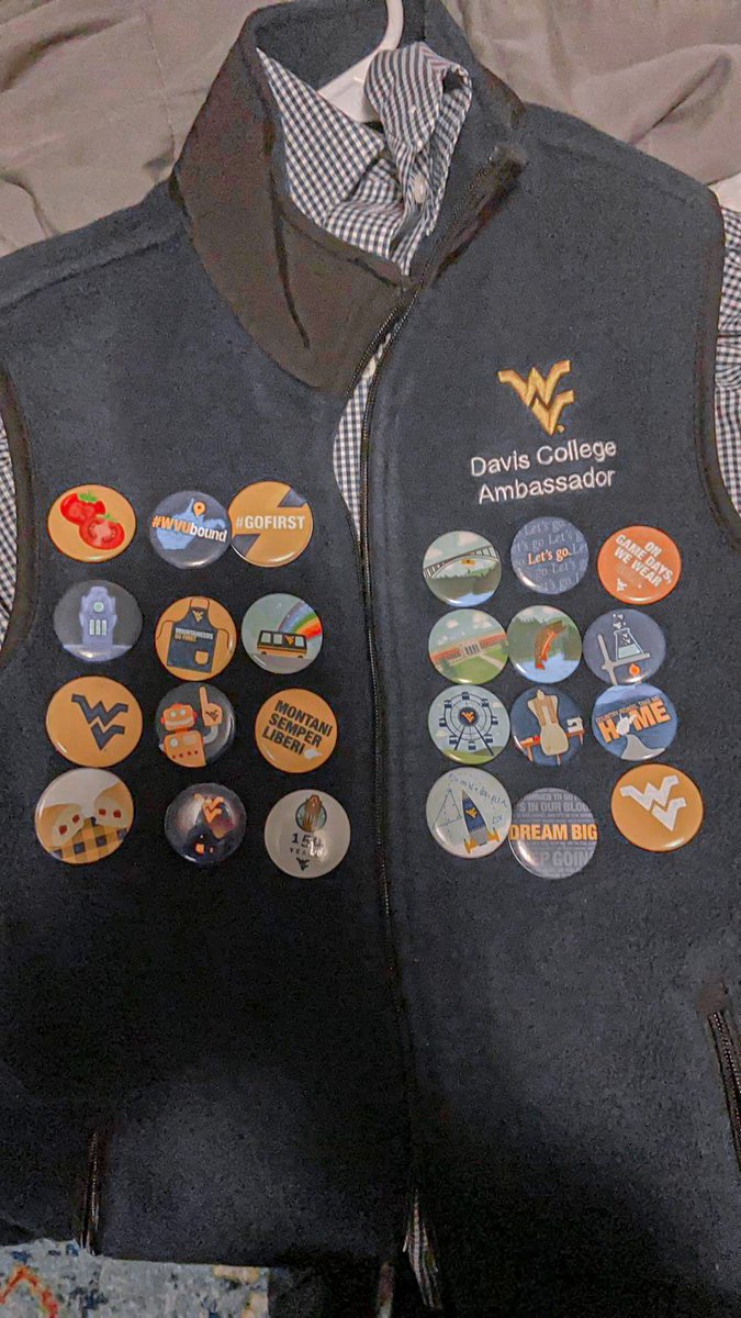 HannahShuff's tweet photo. Are you even a @wvudavis student ambassador if you don’t have pins? #WVUDayofGiving https://t.co/oCvJN1ubwy