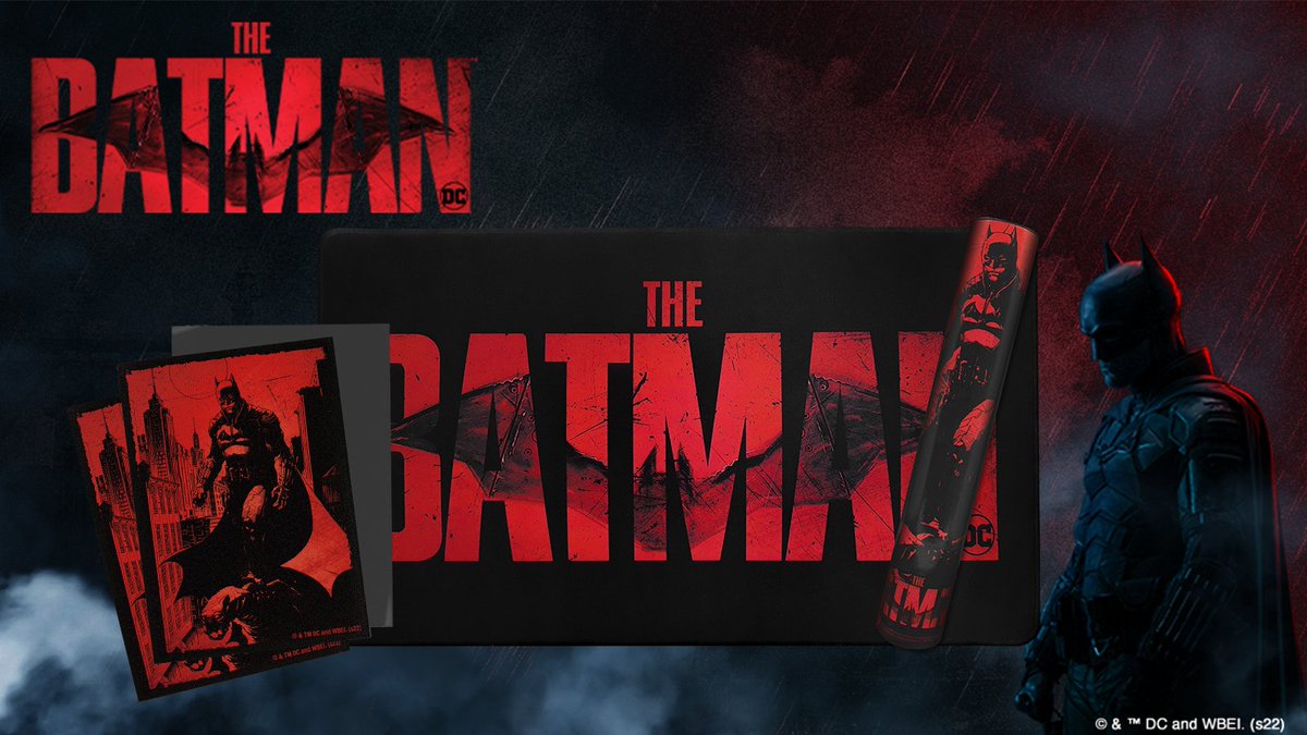 Batman sleeves printed on Matte Black! Black Borders. Black Inside. Artwork inspired by Jim Lee the iconic Batman artist.

The gorgeous playmat includes playmat tube.

Giveaway: 3 packs of sleeves+playmat. Retweet to enter

Follow/enable messages, so we can contact you if you win