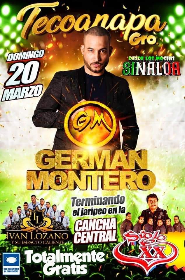 GermanMontero5's tweet photo. Buenos días familia Bonita...espero estén de mejor ,mi gente de #TecoanapaGuerrero gracias por la invitación vamos a cantarles en vivo con todo el corazón...#MonteroMusic #FamiliaFansGM #teamgermánmontero #ElQueMeLaHaceMeLaPaga. https://t.co/jGryZV0RZB
