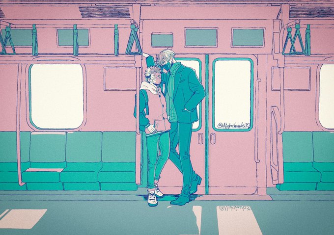 「2人の男性 電車内」のTwitter画像/イラスト(新着)｜3ページ目