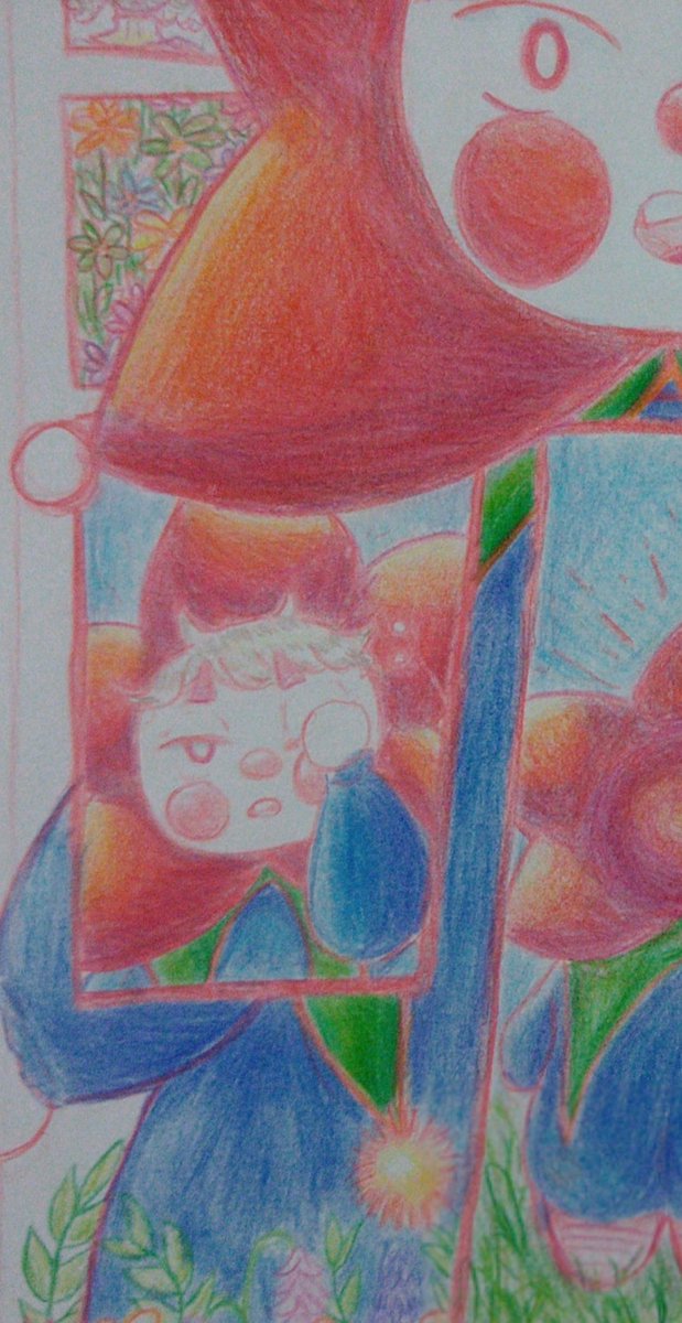 ddevilen's tweet photo. detalhes que eu mais gostei antes de eu decidir nunca mais pegar um lápis de cor #clowcore #artesvisuais https://t.co/bXxT7pR18X