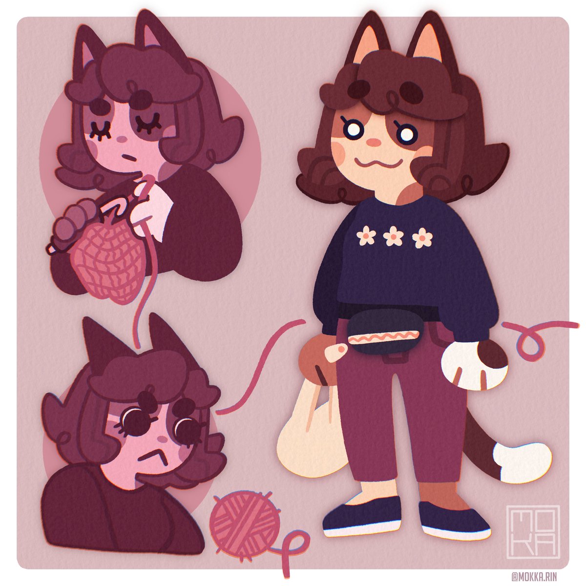 Mokkarin_'s tweet photo. I did the animal twin challenge on tiktok, I was so lucky to get a cat omg #animaltwin #artchallenge #art #furry #fursona #cat https://t.co/tQTBC4En3n