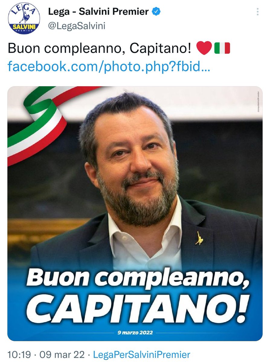 IstintoDiVino's tweet photo. And the best-tweet-of-the-year award goes to...

#Salvini #lega #legasalvini #49anni https://t.co/e13u0Qal1x