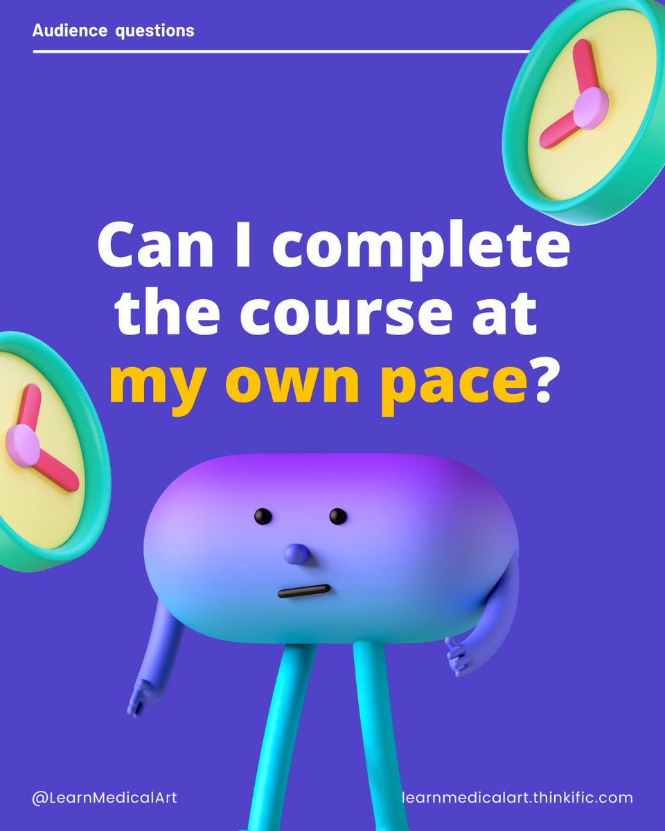 LearnMedicalArt's tweet photo. Can you complete our online course at your own pace?⁠⁠
Yes! You get lifetime access to the content. You can dip in and out of the course, learning at your own pace and using the resources whenever you need them. ⁠
https://t.co/EFYikK667V
#medicalillustration #sciart https://t.co/UESYzvOT8A