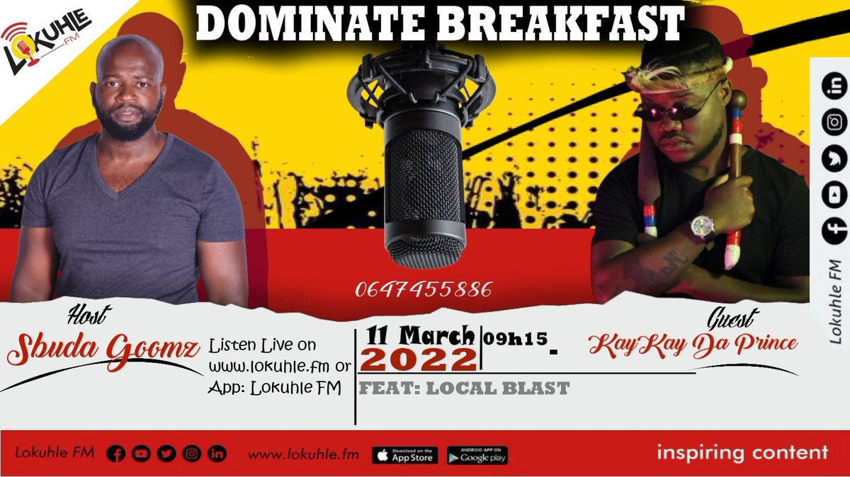 Catch <a href="/KaykayDaprinc/">OTJWALENI. OUT NOW</a> radio interview with <a href="/LokuhleFM/">Lokuhle FM</a> #DominateBreakfastShow Friday <a href="/09h15/">jade</a>

#Ekseni #InspiringContent #BBMzanzi #buyingcontent