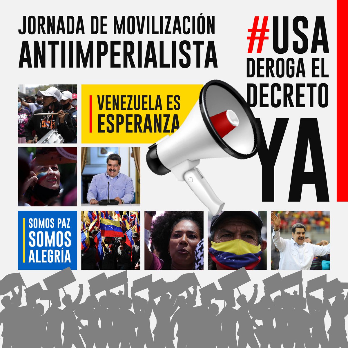 PartidoPSUV's tweet photo. El pueblo venezolano es libre e independiente, no representa ni representará jamás una amenaza para los EE.UU, ni para ningún país del mundo, y continuará forjando su destino, a pesar de las agresiones e injerencias de las administraciones estadounidenses.

#USADerogaElDecretoYA https://t.co/3Muw0AxumT