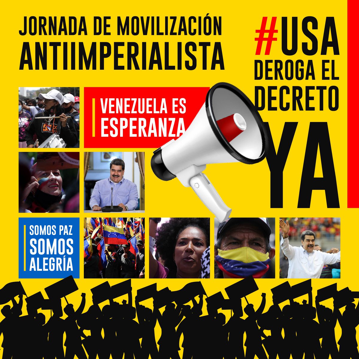 PartidoPSUV's tweet photo. El pueblo venezolano es libre e independiente, no representa ni representará jamás una amenaza para los EE.UU, ni para ningún país del mundo, y continuará forjando su destino, a pesar de las agresiones e injerencias de las administraciones estadounidenses.

#USADerogaElDecretoYA https://t.co/3Muw0AxumT
